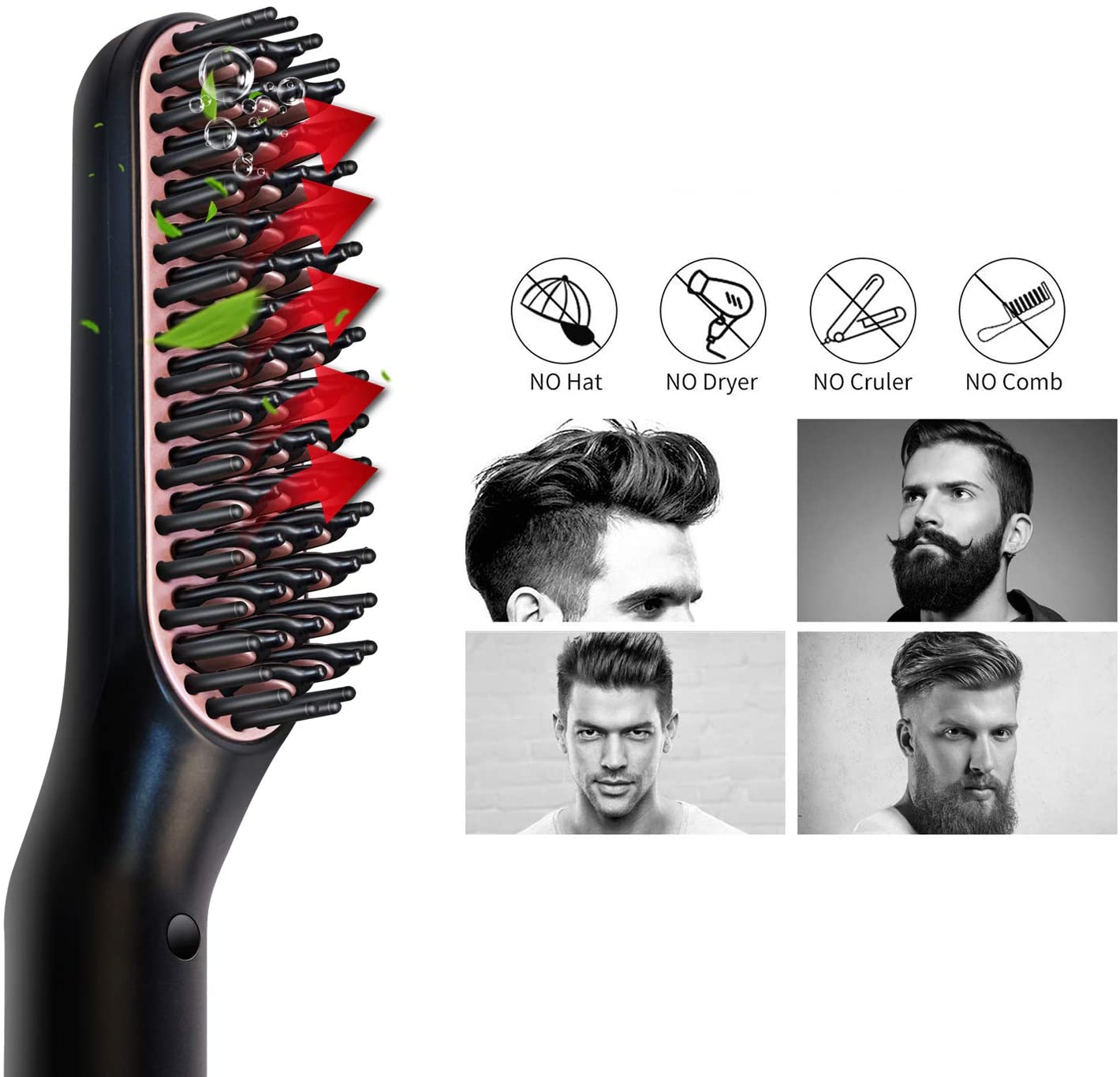 3 in 1 Beard and Hair Straightener Brush